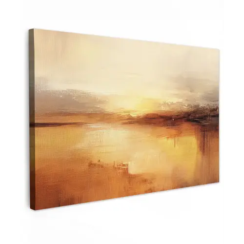 Abstract - Bruin - Modern - Herfst kleuren canvas 2cm klein -z3d
