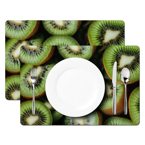 Kiwi - Fruit - Groen Placemat vinyl groot -zzsfeer2_Kitchenyeah-website