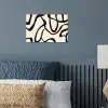 Abstract - Lijnen - Modern - Beige poster papier klein -sfeer2