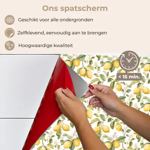 Frans - Citroen  - Geel - Groen keuken achterwand spatscherm klein 900 -spatscherm_NL