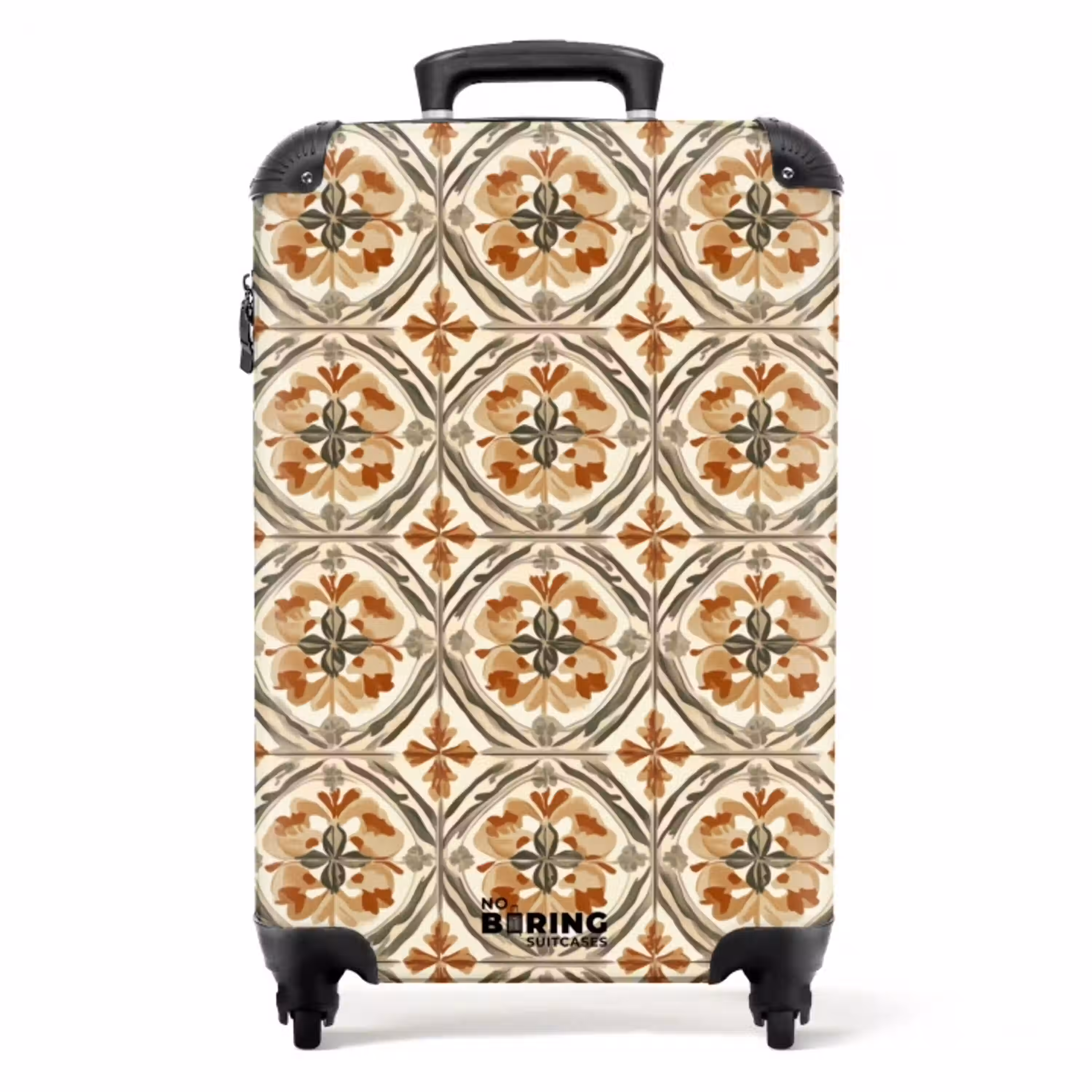 Elegant - Antiek - Kleurrijk NBS - Handbagage koffer - Volwassenen Unisex middel -productfoto_recht