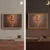 Microfoon - Bruin - Klassiek Light Box met batterij (Wandlamp) middel -sfeer3
