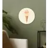 Minimalistisch - Schepijs - Hoorntje - Beige Wandcirkel plexiglas klein -sfeer3