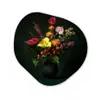 Bloemen - Vaas - Zwart Wandcirkel Organisch Forex 3mm klein -3d