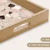 Licht - Roze - Terrazzo - Stenen Dienblad Rechthoek middel -USP_HandgreepES