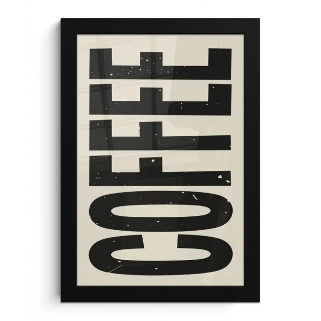Japandi - Koffie - Decoratie - Vintage fotolijst zwart zonder passe partout klein -3d