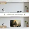 Kerstboom - Cadeaus - Goud keuken achterwand spatscherm klein -voor_na_NL