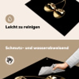 Kersen - Zwart - Goud - Chrome Inductie beschemer met haakjes klein -ky-schoon-de
