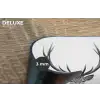 Hert - Mistig - Zwart - Wit Placemat vinyl groot -closeup
