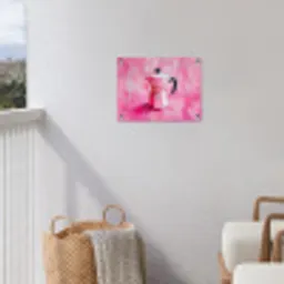 Roze - Verf - Coffee tuinposter los doek klein -sfeer8