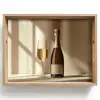 Champagne - Beige - Schaduw - Bubbels Dienblad Rechthoek middel -z3d_shopping