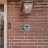 Grijsgroen met stippen - Modern Naambord Hexagon klein -sfeer7-hexagon-XS