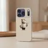 Tijger - Blauwe bloemen - Rustig Telefoonhoesje iPhone 17 Pro klein -sfeer2