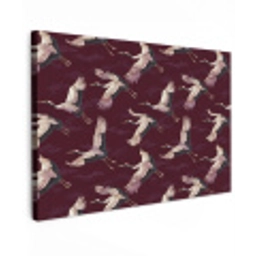 Kraanvogels - Klassiek - Bordeaux canvas 2cm klein 34 -z3d