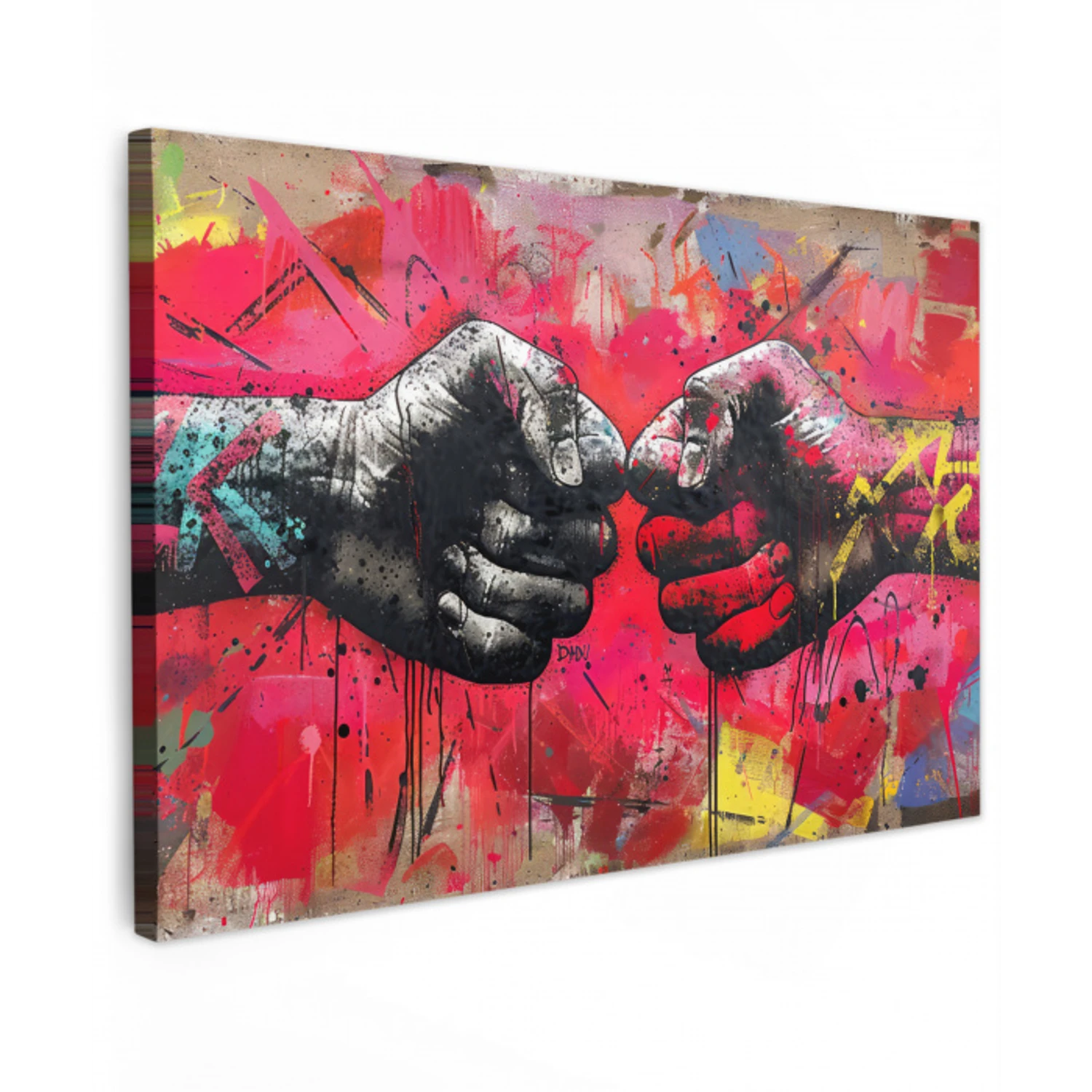 Street art - Handen - Graffiti - Kunst - Banksy canvas 2cm klein -z3d