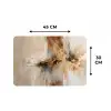 Modern - Bruin - Abstract - Beige Placemat vinyl groot -specs
