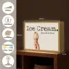 Ice cream - Softijs - Kleurrijk - Kers Light Box met batterij (Wandlamp) middel -USP_websiteoverzichtNL