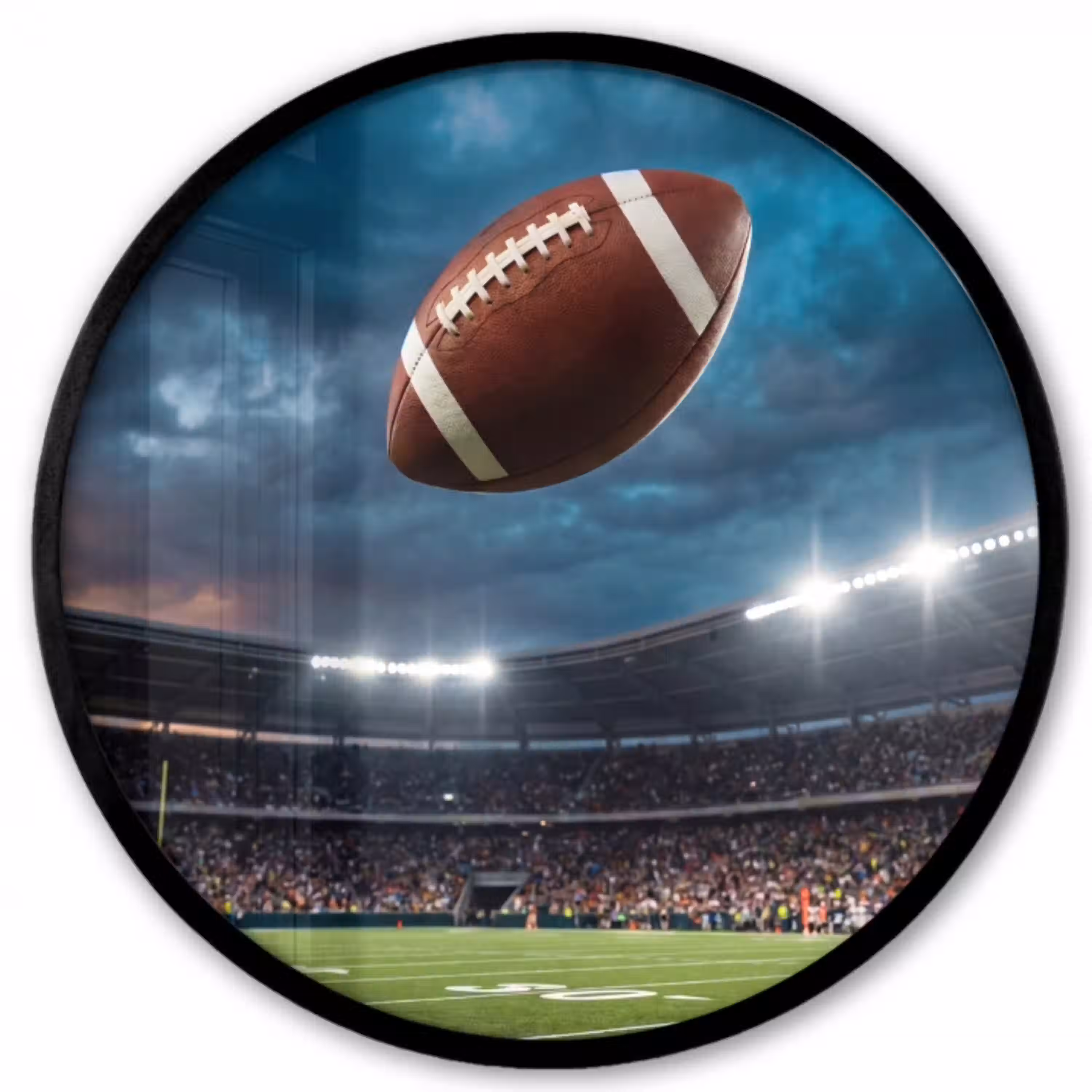 Football - Bal - Stadion - Sport Fotolijst rond zonder passe partout klein -3d