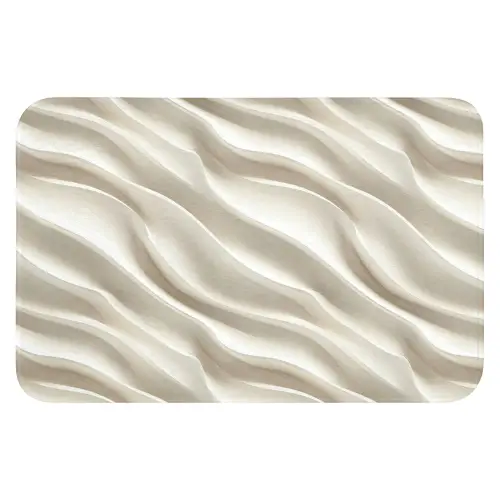 Diagonaal - Golven - Crème WCmat klein 1009 -3d