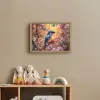 IJsvogel - Sprookjesbos - Roze - Bloemen Light Box met batterij (Wandlamp kind) middel -sfeer2_kind