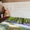 Bos - Pad - Bloemen - Paars - Groen - Natuur Inductie beschermer vinyl 3mm middel -sfeer3