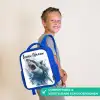 Aanvallende haai in waterverf Kinderrugzak - Blauw middel -sfeer3_NL