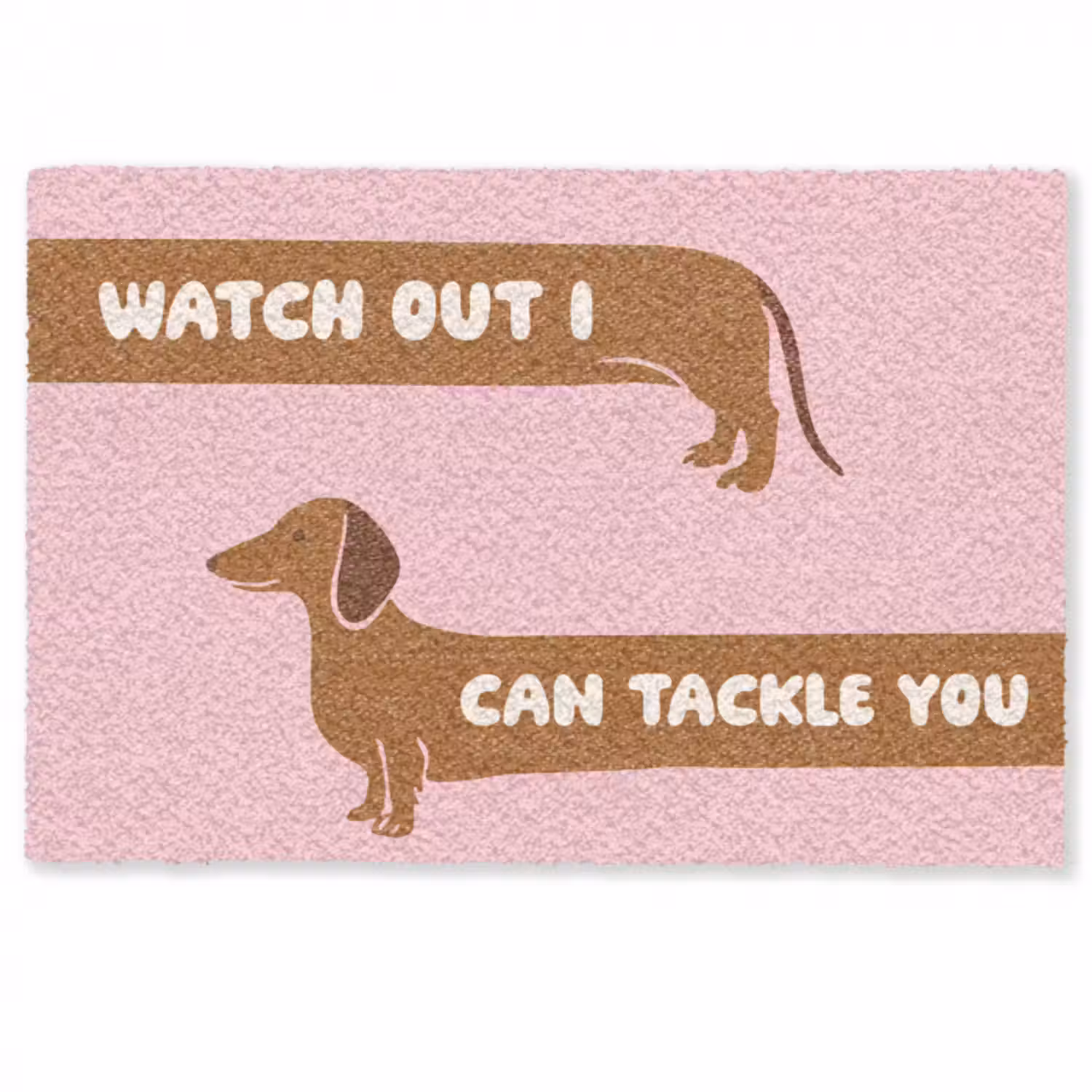 Fußmatte - Zitat - Rosa - Hund