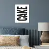 Zwart - Cake - Eten - Decoratie poster papier klein -sfeer2