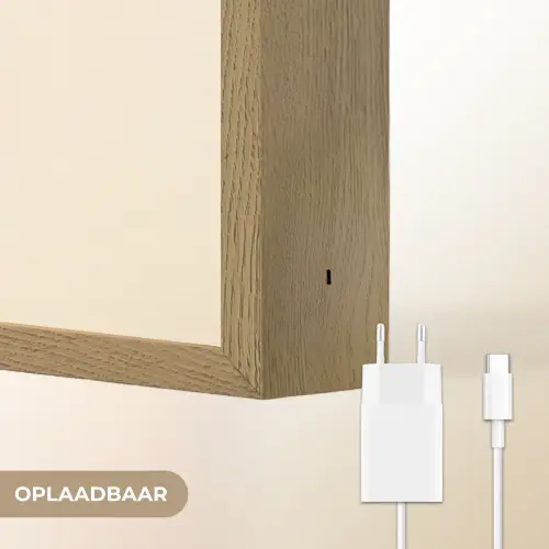 Oranje - Vlinder - Minimalistisch Light Box met batterij (Wandlamp) middel -USP_websiteoplaadbaarNL