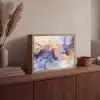 Marmer - Paars - Lila - Goud - Abstract Light Box met batterij (Wandlamp) middel -sfeer2