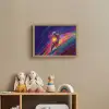 Crossmotor - Neonkleuren - Lijnen - Helm Light Box met batterij (Wandlamp kind) middel -sfeer2_kind