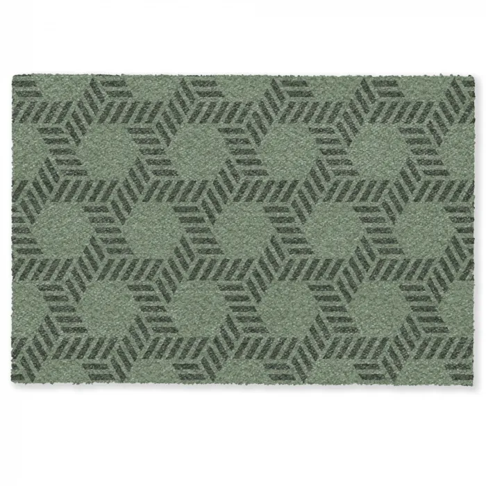 Patroon - Groen - Geometrisch Deurmat klein 898 -zkaufland3d