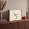 Vaas - Geruit - Bloem - Groen Light Box met batterij (Wandlamp) middel -sfeer2
