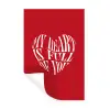 Rood - Hart- Tekst - Valentijn Muursticker klein -3d