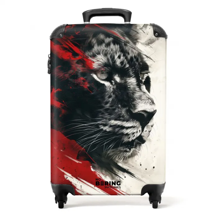 Tattoo style- Schaduw van de Panter NBS - Handbagage koffer - Kinderen Unisex middel -productfoto_recht