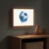 Voetbal - Blauw - Inkt - Spatten Light Box met batterij (Wandlamp kind) middel -sfeer5_kind