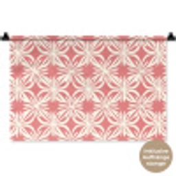 Roze - Bloemenmotief - Wit - Modern Wandkleed katoen klein 269 -t3d_DE