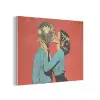 Vrouw - Retro - Discobal - Kus PET vilt klein -3d