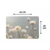 Strobloemen - Wit - Daglicht Placemat vinyl groot -specs