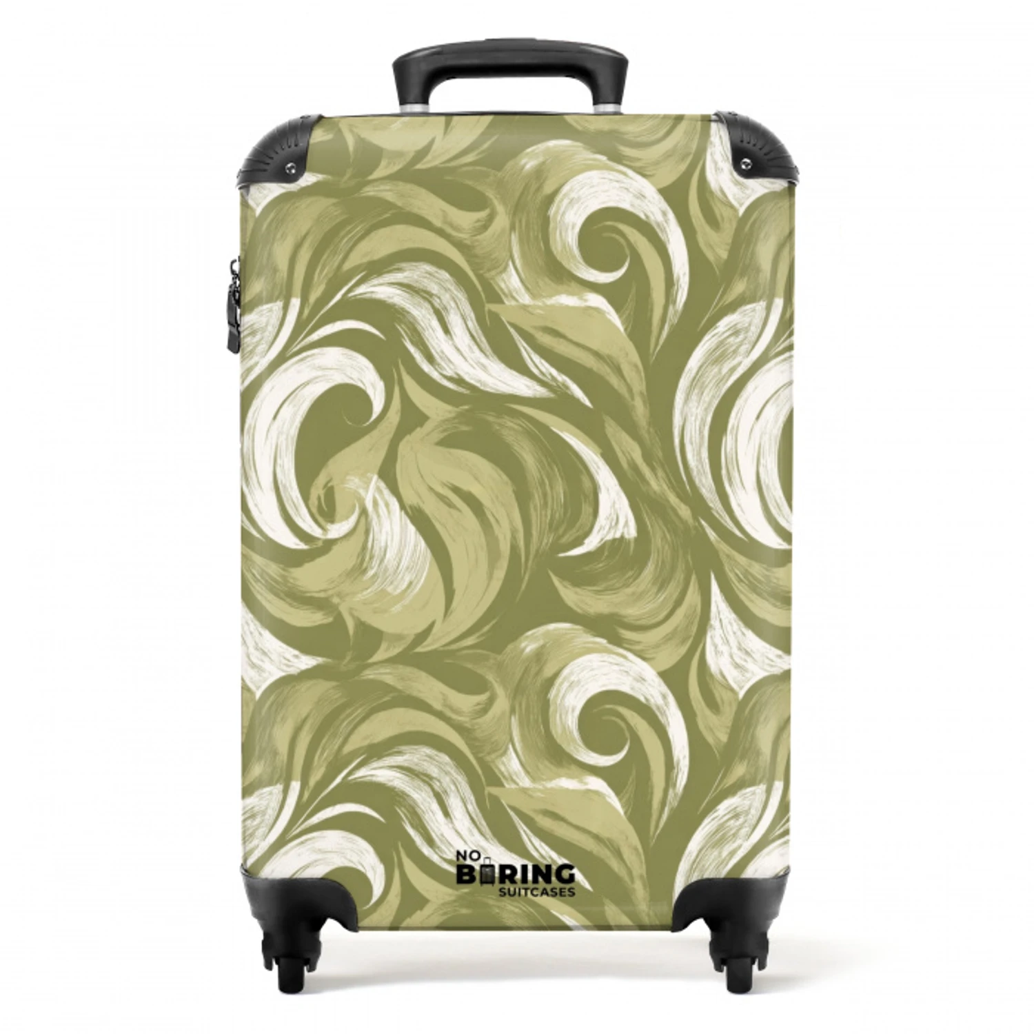 Abstract - Textuur - Groen NBS - Handbagage koffer - Volwassenen Unisex middel -productfoto_recht