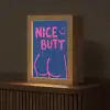 Brutaal - Grappig - Blauw Light Box met kabel (Tafellamp) klein -z3d_website