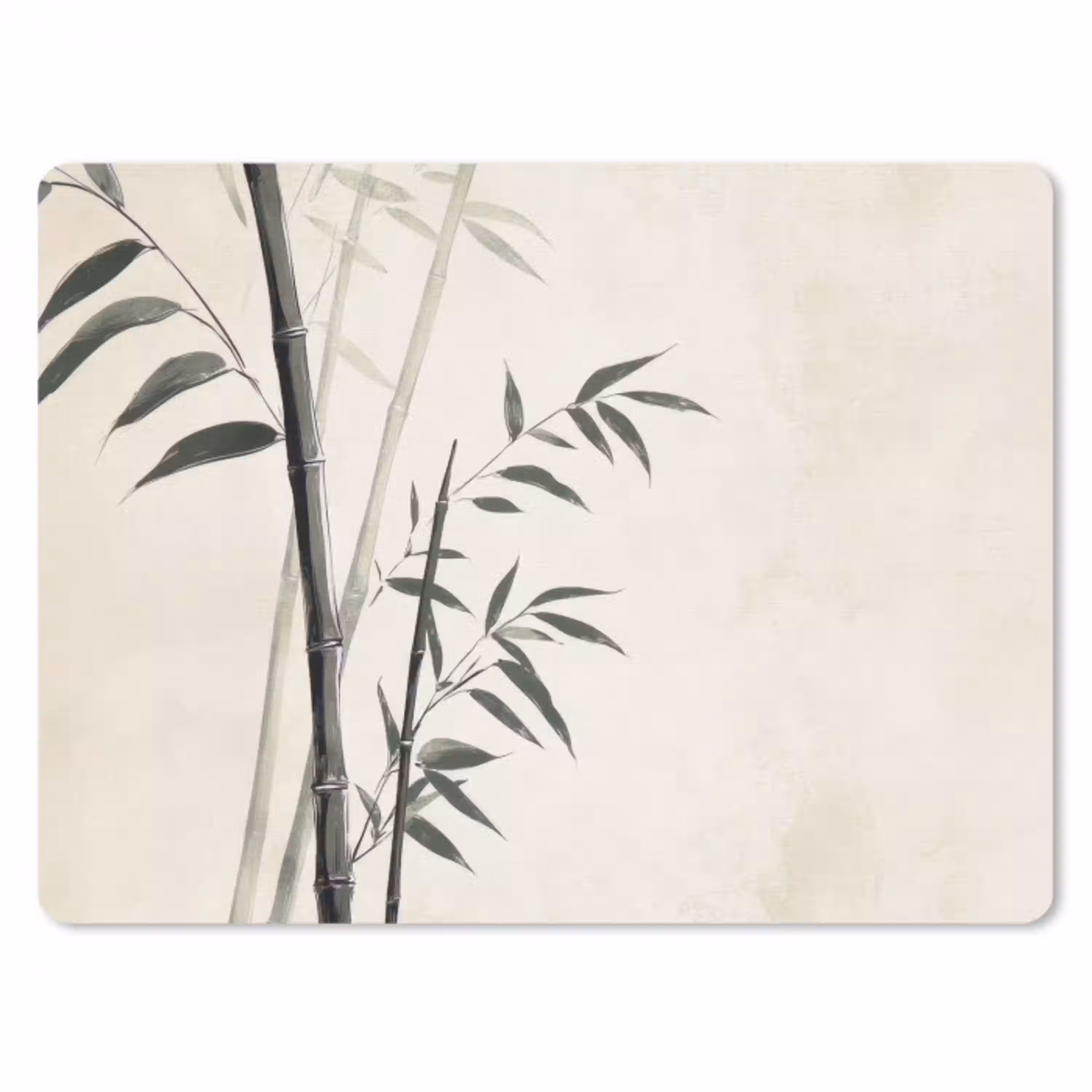 Japandi - Bamboe - Beige muismat rubber klein -3d