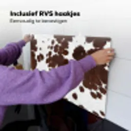 Koeienhuid - Klassiek - Bruin Inductie beschemer met haakjes klein -ky-ophangen-nl