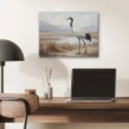 Kraanvogel - Natuur - Realistisch PET vilt klein -sfeer5