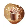 Chocomelk - Drinken - Warm - Bruin Wandcirkel Organisch Aluminium middel -3d