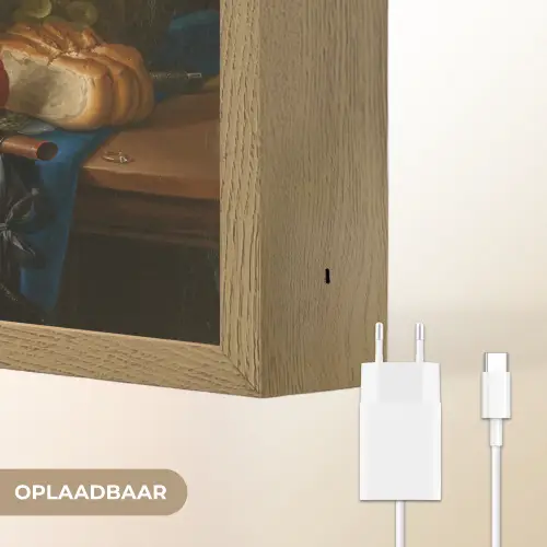 Stilleven met een gouden bokaal - Schilderij - Oude meesters Light Box met batterij (Wandlamp) middel -USP_websiteoplaadbaarNL