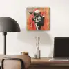 Graffiti - Astronaut - Street art - Ruimte - Banksy aluminium wit klein -sfeer5