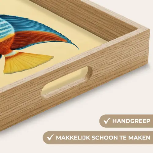 Vis - Vinnen - Blauw - Ogen Dienblad Rechthoek middel -USP_HandgreepNL