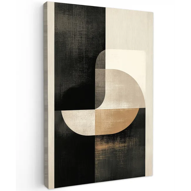 Modern - Vierkant - Vormen Tuinposter op houten frame 2 cm dik klein -3d