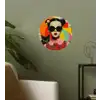 Meisje - Zonnebril - Kat - Retro Wandcirkel behangsticker klein -sfeer2